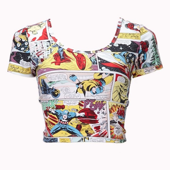 Marvel Comic Book Crop Top - Picture 3 of 3